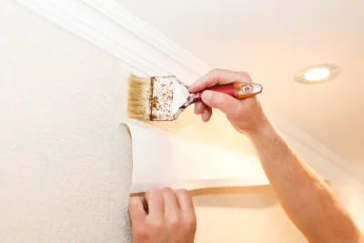 Pose de papier peint à Lannux — revêtements muraux et toiles de verre